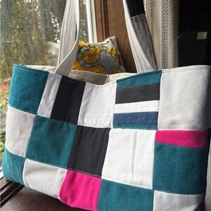 Colorful Handmade Patchwork Tote Bag